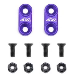 Arrowmax 1/10 OnRoad Alloy Wing Mounts Purple